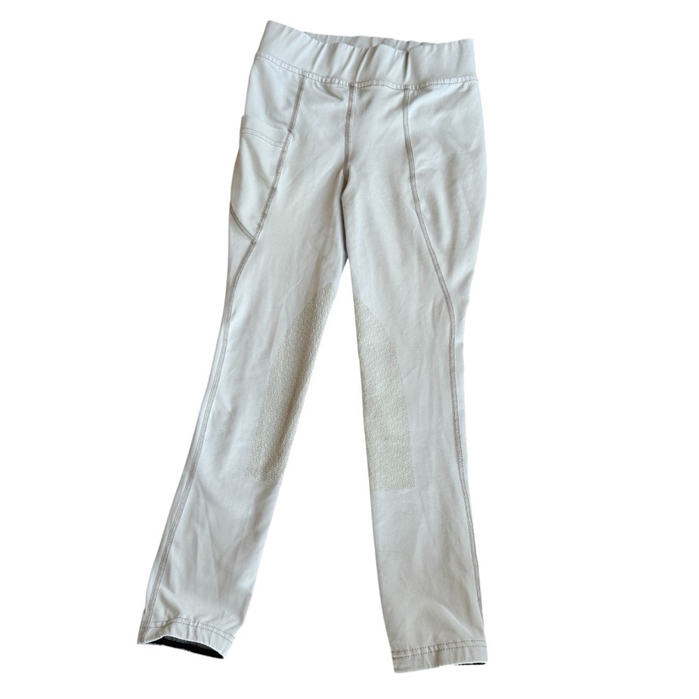 Dover Saddlery Jodhpurs Horse Riding Pants Full Leg Grip Tech Tan Girls Size S/8